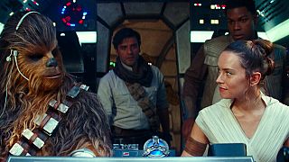 Chewbacca, Rey e Finn nell'ultimo Star Wars, L'ascesa di Skywalker 