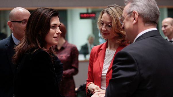 Varga Judit és Tytti Tuppurainen a múlt heti meghallgatás előtt Brüsszelben Varga Judit és Tytti Tuppurainen a múlt heti meghallgatás előtt Brüsszelben