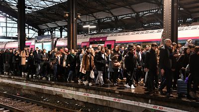 La estación Saint Lazare de París el lunes 16 de diciembre