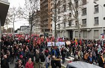 Unión sindical en Lyon contra la reforma de las pensiones