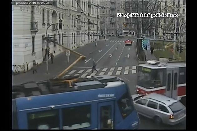 Watch: Car collides with two trams in Czech Republic