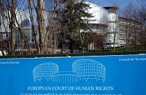 Exterior shots of the European Court of Human Rights, Strasbourg, France