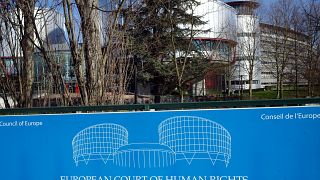 Exterior shots of the European Court of Human Rights, Strasbourg, France