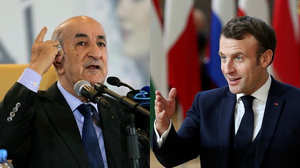 الرئيس الفرنسي إيمانويل ماكرون ونظيره الجزائر عبد المجيد تبون الرئيس الفرنسي إيمانويل ماكرون ونظيره الجزائر عبد المجيد تبون