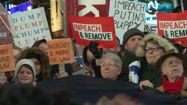 Manifestazione anti-Trump a New York. Manifestazione anti-Trump a New York.