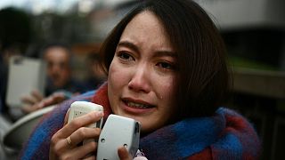 Shiori Ito speaks to reporters after winning her case at the Tokyo District Court