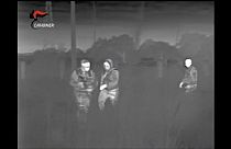 Un fermo immagine del video fornito dai Carabinieri. 