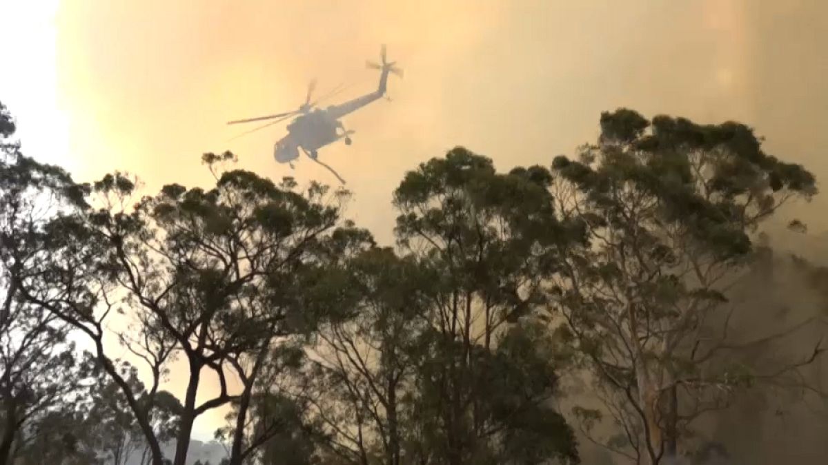 ویدئو؛ بالگرد آبپاش در مهار آتش‌سوزی‌های حومه سیدنی ناکام ماند