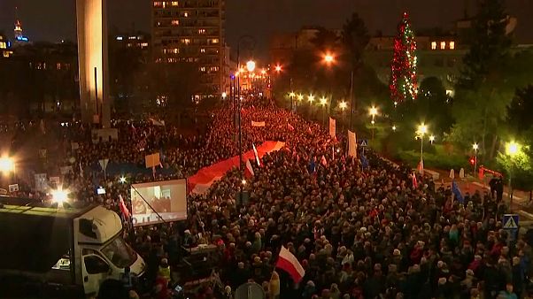 Proteste in Polen gegen "Maulkorb-Erlass" der Regierung Proteste in Polen gegen "Maulkorb-Erlass" der Regierung