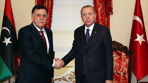 Türkiye Cumhurbaşkanı Recep Tayyip Erdoğan ile Libya Ulusal Mutabakat Hükümeti Konseyi Başkanı Fayez Al Sarraj Türkiye Cumhurbaşkanı Recep Tayyip Erdoğan ile Libya Ulusal Mutabakat Hükümeti Konseyi Başkanı Fayez Al Sarraj