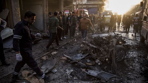 صورة ارشيفية لتفجير سابق في شمال سوريا صورة ارشيفية لتفجير سابق في شمال سوريا