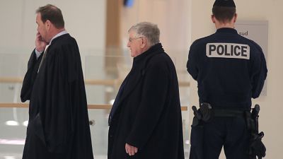 L'ancien PDG de France Telecom Didier Lombard arrive au tribunal correctionnel de Paris (AP Photo/Michel Euler)