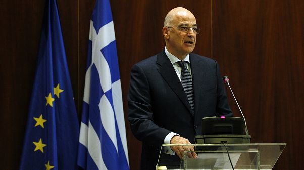 Ο υπουργός Εξωτερικών της Ελλάδα Νίκος Δένδιας μιλάει προς του Πρέσβεις σε ημερίδα που γίνεται στο Υπ. Εξωτερικών, Ο υπουργός Εξωτερικών της Ελλάδα Νίκος Δένδιας μιλάει προς του Πρέσβεις σε ημερίδα που γίνεται στο Υπ. Εξωτερικών,