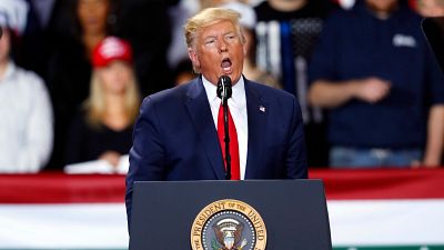 Donald Trump lors d'un discours à Battle Creek, dans le Michigan, le 18 décembre 2019.