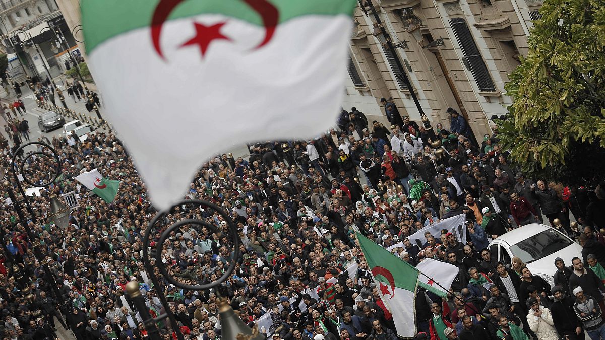 صورة من مظاهرة اليوم في الجزائر