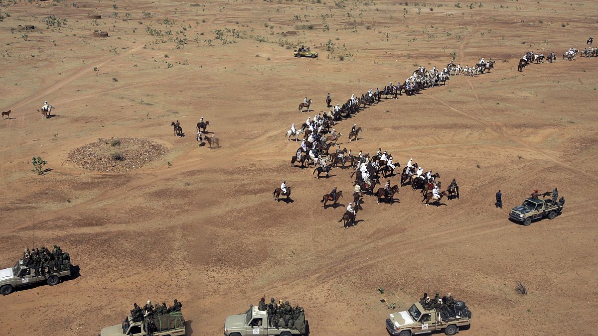 قوات حرس الحدود السودانية التشادية في غرب دارفور، السودان.