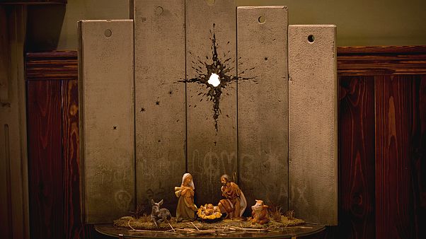 Banksy’den 'Hz. İsa’nın doğumu ile İsrail’in ayırım duvarını' yorumlayan eser Banksy’den 'Hz. İsa’nın doğumu ile İsrail’in ayırım duvarını' yorumlayan eser