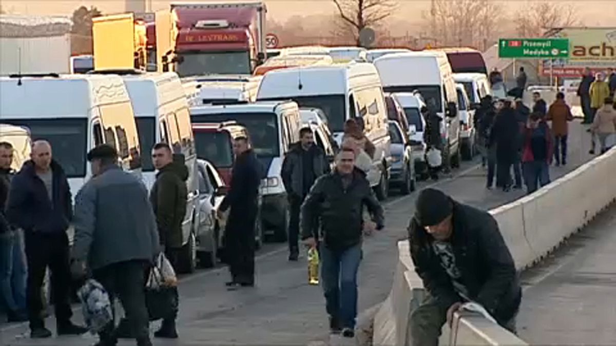 Torlódás a lengyel-ukrán határon