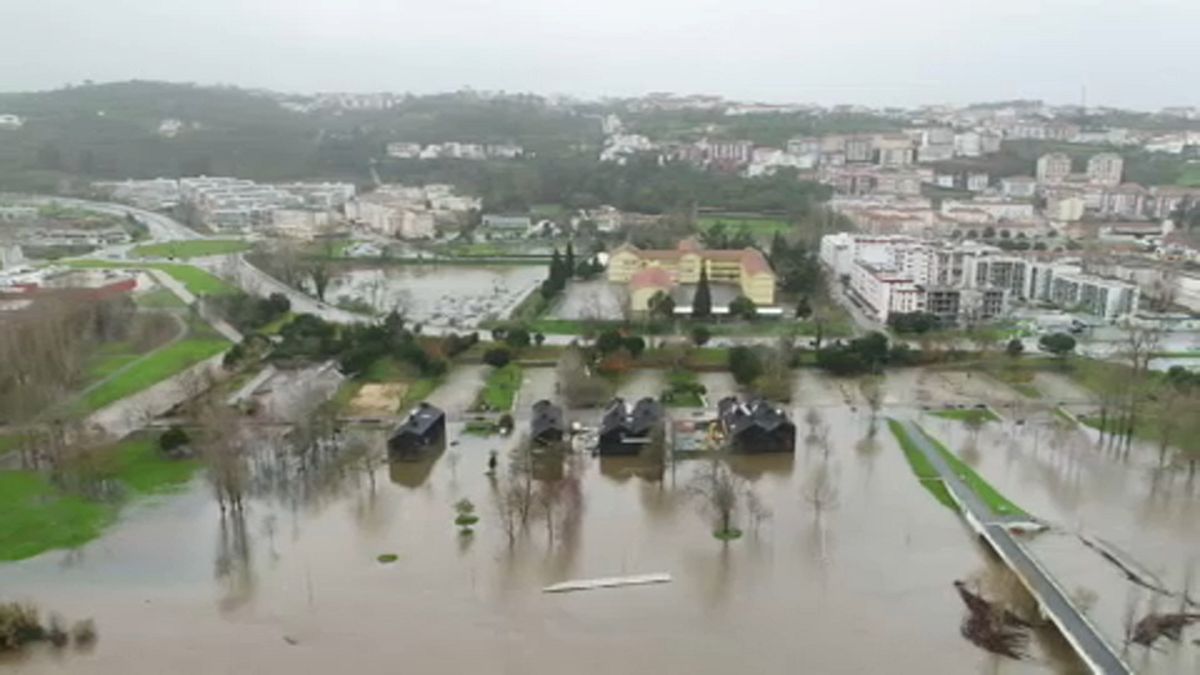 Des inondations en Europe du Sud après le passage de la tempête Fabien 