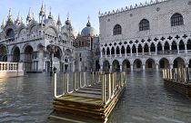 La Place Saint-Marc de Venise sous les eaux, le 23 décembre 2019