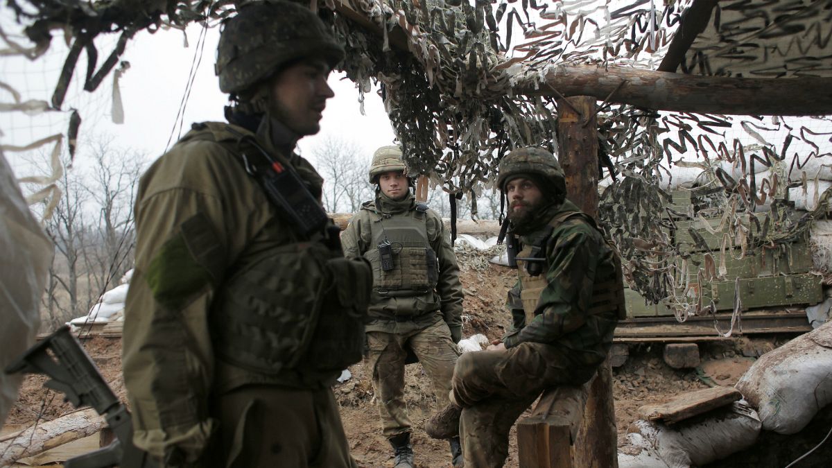 سربازان اوکراینی در  منطقه دونتسک