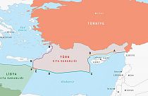 Türkiye ile Libya arasında yapılan anlaşmanın haritası 