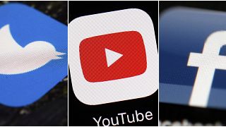 Логотипы Twitter, YouTube и Facebook 
