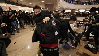 Clashes erupt at busy Hong Kong shopping centre