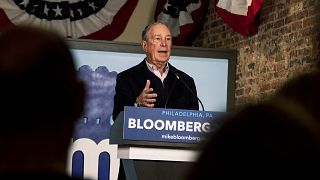 Mike Bloomberg, Democratic Candidate, speaks to volunteers and supporters in Old City