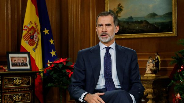 El rey Felipe en un momento del discurso de Nochebuena El rey Felipe en un momento del discurso de Nochebuena