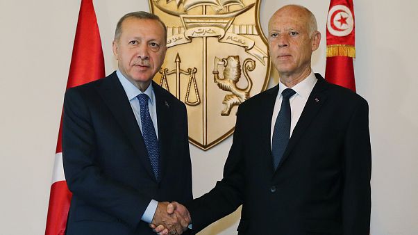 Cumhurbaşkanı Recep Tayyip Erdoğan Tunus Cumhurbaşkanı Kays Said ile bir araya geldi Cumhurbaşkanı Recep Tayyip Erdoğan Tunus Cumhurbaşkanı Kays Said ile bir araya geldi