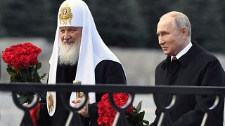 البطريرك الروسي كيريل بصحبة الرئيس الروسي فلاديمير بوتين