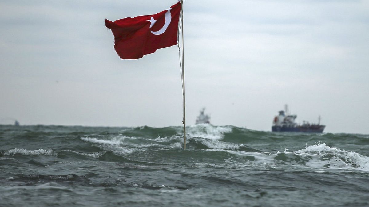 Frachter rammt Ufer in Istanbul