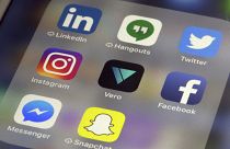 The Vero app is displayed on an iPhone, in New York, Thursday, March 1, 2018. (AP Photo/Richard Drew)