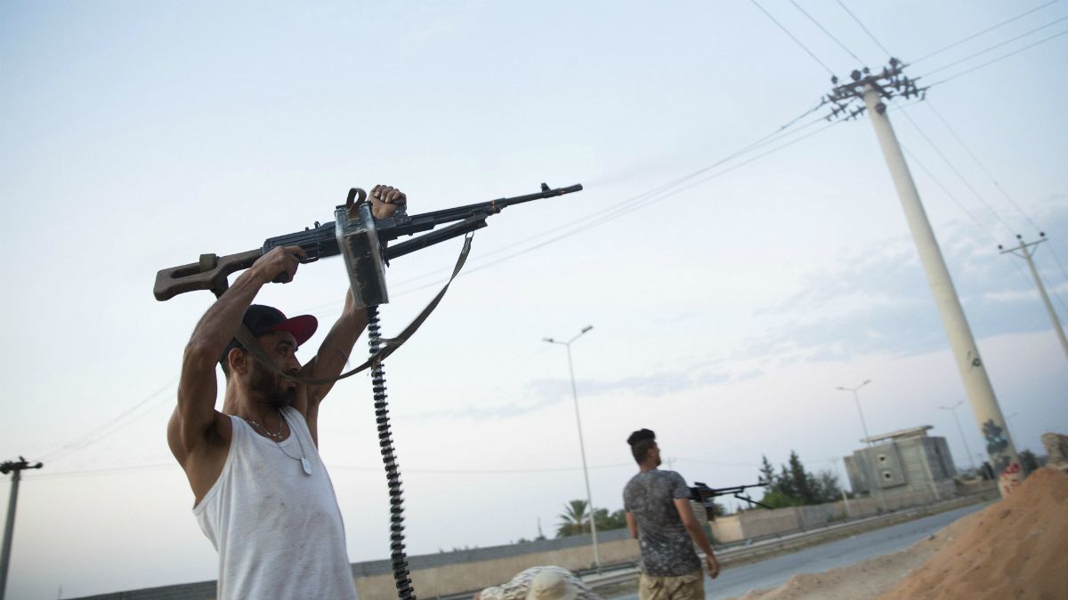 شبه‌نظامیان حامی دولت لیبی در حاشیهٔ طرابلس
