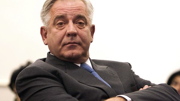 Ivo Sanader volt horvát miniszterelnök a tárgyalásán Ivo Sanader volt horvát miniszterelnök a tárgyalásán