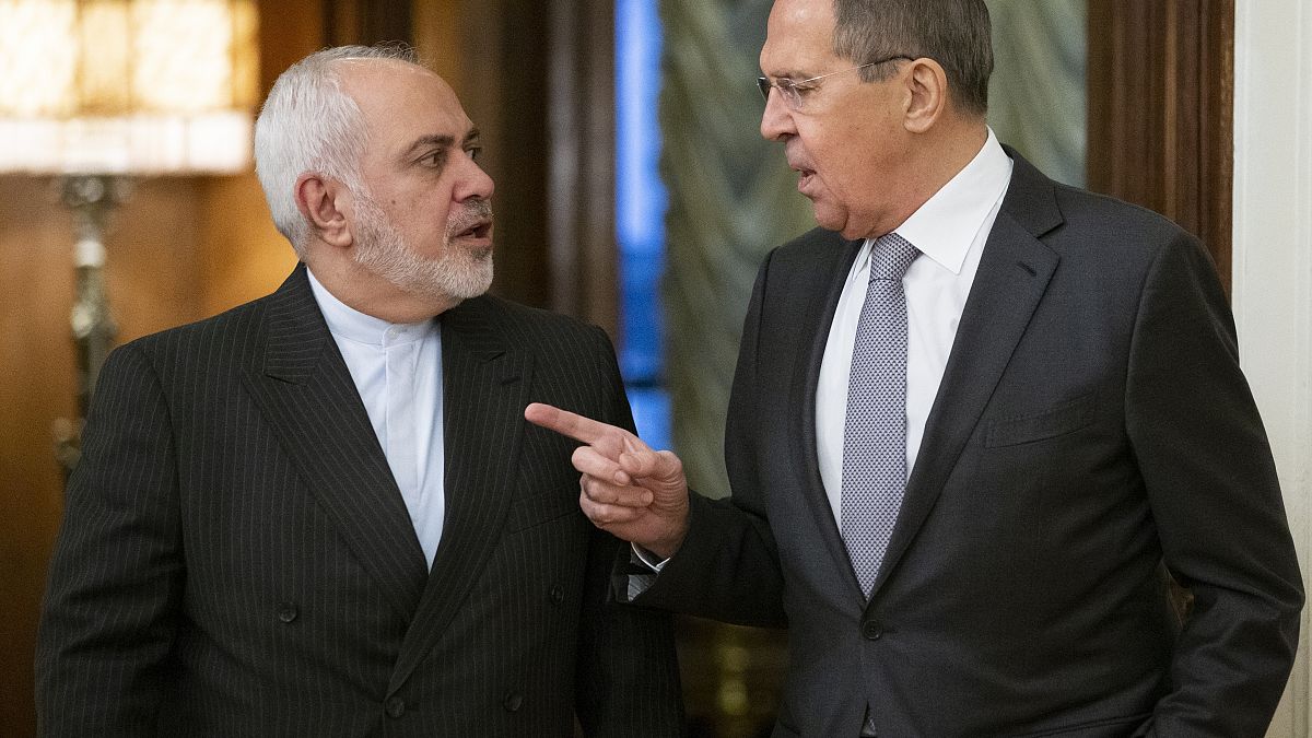 Iranian foreign minister Javad Zarif (L) met his Russian counterpart Sergei Lavrov in Moscow