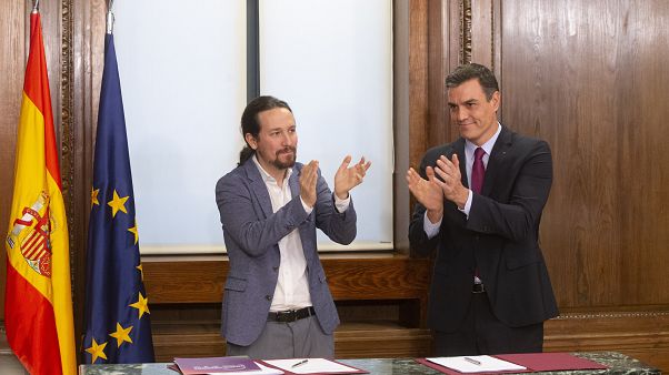 PSOE e Unidas Podemos fazem acordo de governo PSOE e Unidas Podemos fazem acordo de governo