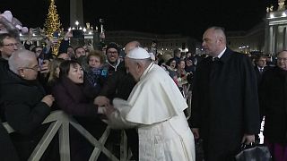 ویدئو؛ عصبانیت پاپ فرانسیس در مراسم شب سال نو
