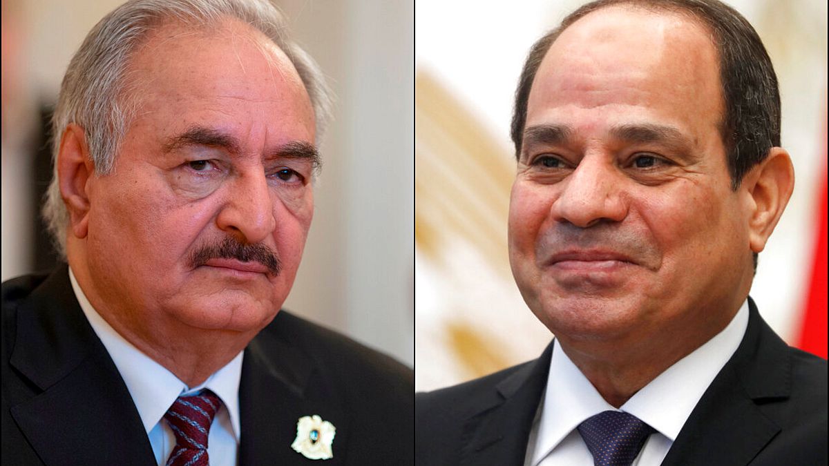 General Halife Hafter ve Mısır Devlet Başkanı Abdulfettah el Sisi