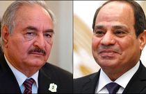 General Halife Hafter ve Mısır Devlet Başkanı Abdulfettah el Sisi