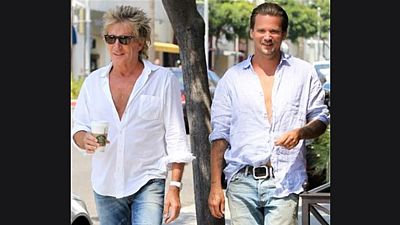 Rod Stewart and his son Sean Stewart in Los Angeles on are seen on Aug. 26 Rod Stewart and his son Sean Stewart in Los Angeles on are seen on Aug. 26