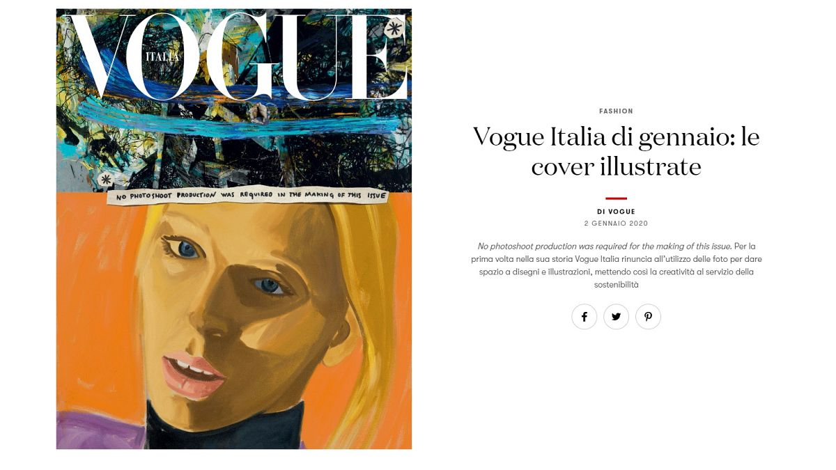 Vogue Italia: Magazine swaps photos for illustrations in green gesture