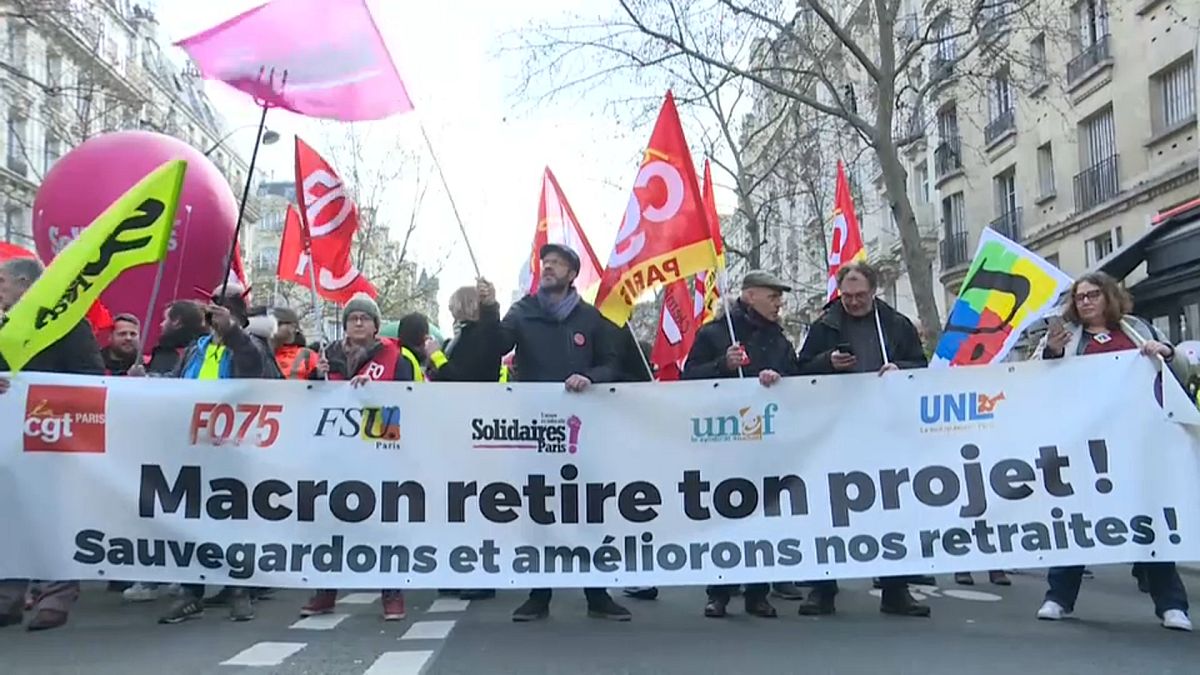 Manifestation à Paris, le 4 janvier 2020.