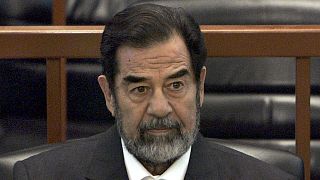 صدام حسين خلال جلسات محاكمته قبل إعدامه عام 2006