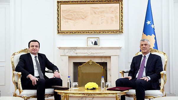 President Hashim Thaci meeting with Albin Kurti, head of Vetevendosje. President Hashim Thaci meeting with Albin Kurti, head of Vetevendosje.