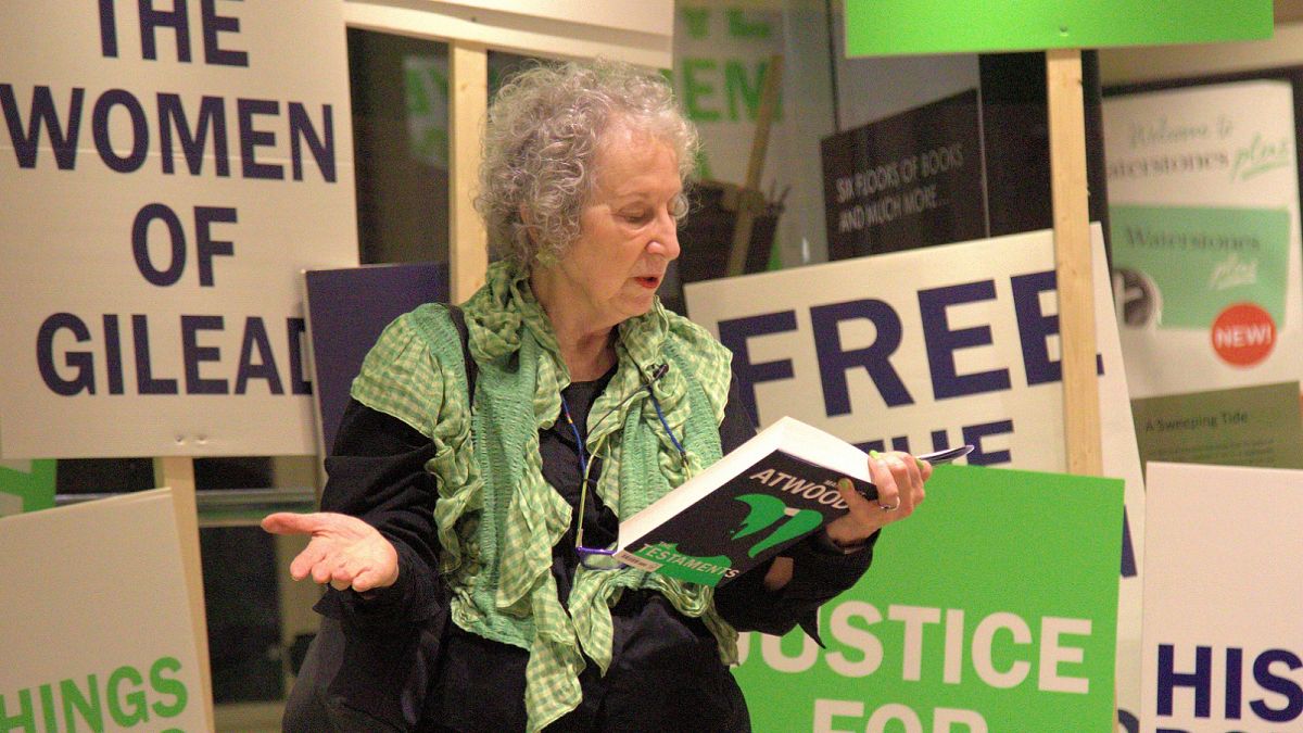 Margaret Atwood at the 2019 book launch of The Testaments