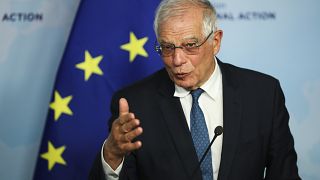 Joseph Borrell, chef de la diplomatie de l'Union européenne lors d'une conférence de presse sur la situation en Libye et en Iran, le 07 janvier