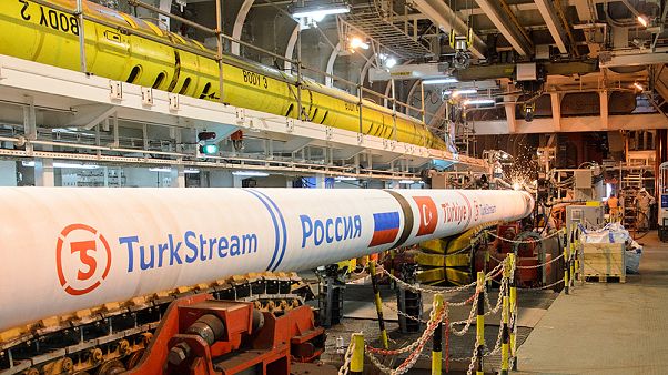 The symbolic joint that was laid down in the Black Sea at the border of Russian and Turkish Exclusive Economic Zones. The symbolic joint that was laid down in the Black Sea at the border of Russian and Turkish Exclusive Economic Zones.