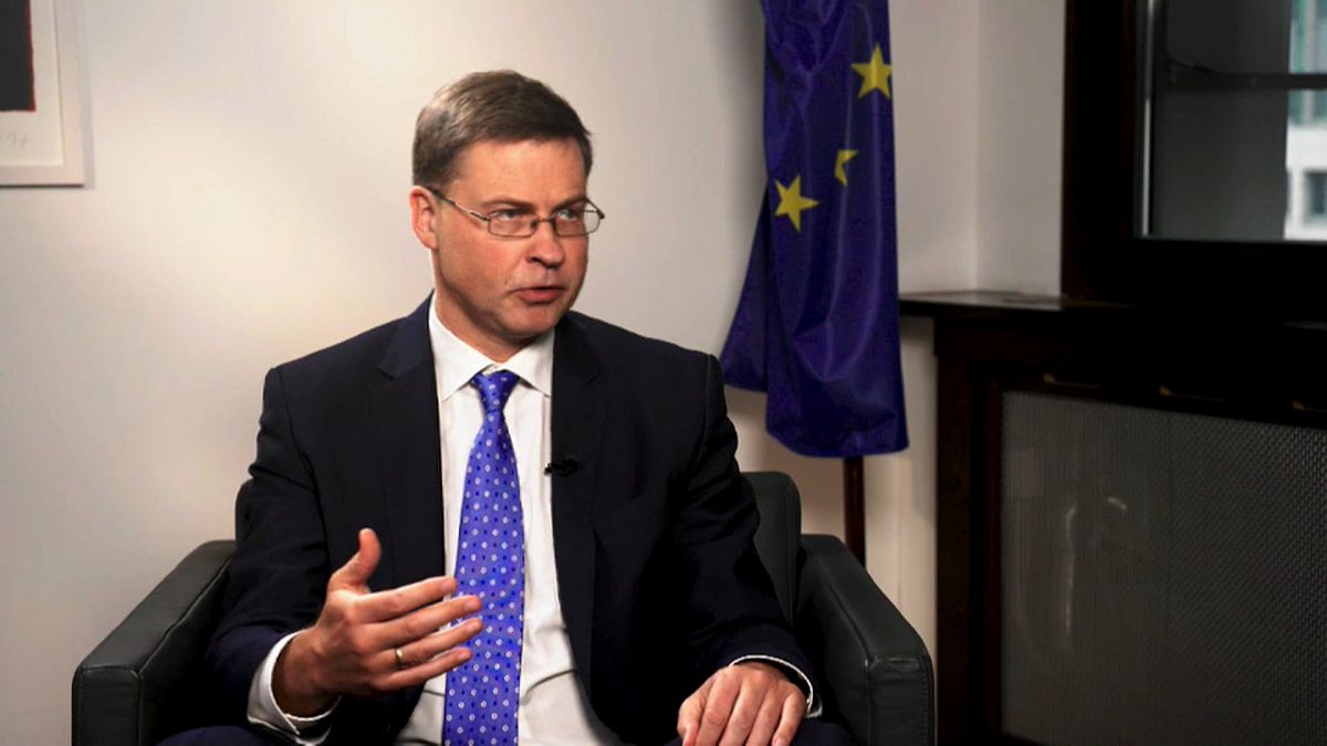 The EU's economy commissioner, Valdis Dombrovskis.